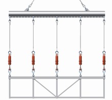 Hydraulic sling length adjusters